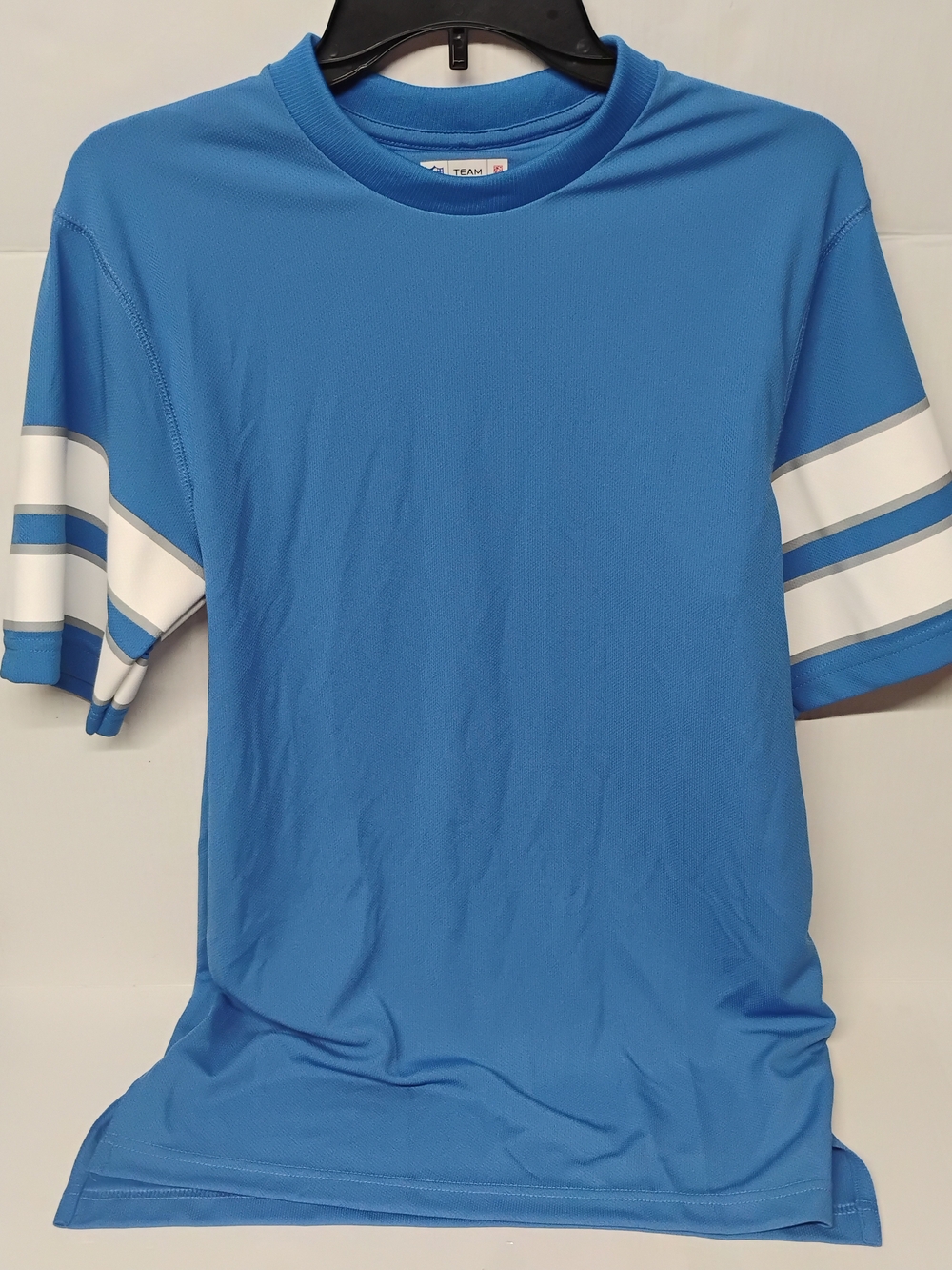 NFL Light Blue Short Sleeve Jersey with White Sleeve Stripes